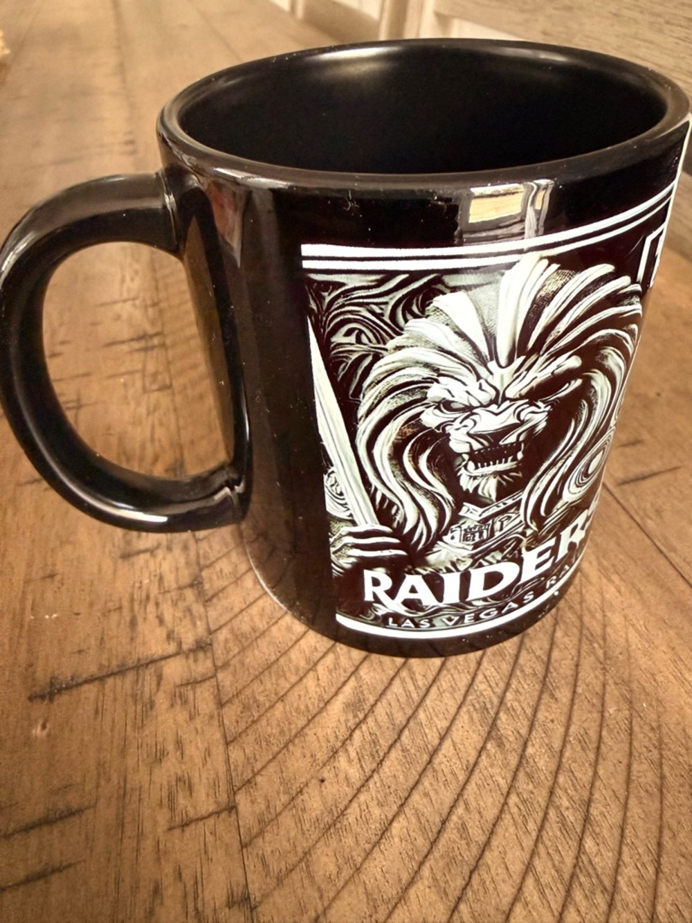 Black Raider Graphic Ceramic Mug - Raider Las Vegas Design